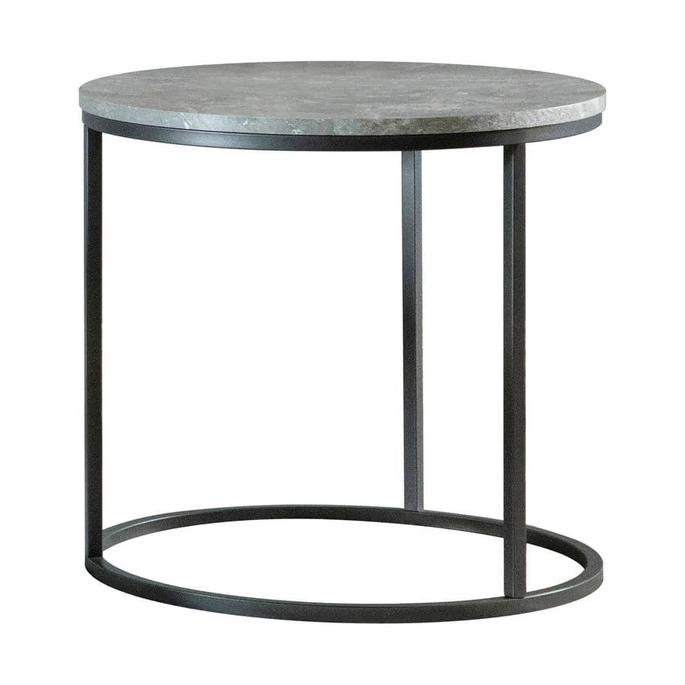 23 in. Grey and Gunmetal Round Wood Top End Table by Coaster Home Furnishings 3 23 in. Grey and Gunmetal Round Wood Top End Table by Coaster Home Furnishings