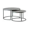 Grey and Gunmetal Round Faux Marble Nesting Coffee Table Set with 2-Piece by Coaster Home Furnishings -Coaster Home Furnishings Shop grey and gunmetal coaster home furnishings nesting tables 736028 64 1000