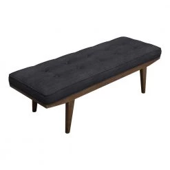 Taupe and Natural Bench with Button Tufted Seat 17 in. x 50 in. x 18 in. by Coaster Home Furnishings