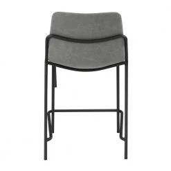 34.5 in. H Black and Grey Upholstered Back Metal Frame Counter Height Stools with Leatherette Seat (Set of 2) by Coaster Home Furnishings -Coaster Home Furnishings Shop grey black coaster home furnishings bar stools 183452 44 1000