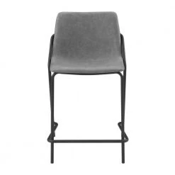 34.5 in. H Black and Grey Upholstered Back Metal Frame Counter Height Stools with Leatherette Seat (Set of 2) by Coaster Home Furnishings -Coaster Home Furnishings Shop grey black coaster home furnishings bar stools 183452 4f 1000
