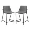 34.5 in. H Black and Grey Upholstered Back Metal Frame Counter Height Stools with Leatherette Seat (Set of 2) by Coaster Home Furnishings 1 34.5 in. H Black and Grey Upholstered Back Metal Frame Counter Height Stools with Leatherette Seat (Set of 2) by Coaster Home Furnishings -Coaster Home Furnishings Shop grey black coaster home furnishings bar stools 183452 64 1000