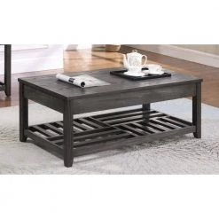 47.25 in. Grey Rectangle Wood Coffee Table with Lift Top and Bottom Shelf by Coaster Home Furnishings 13 47.25 in. Grey Rectangle Wood Coffee Table with Lift Top and Bottom Shelf by Coaster Home Furnishings -Coaster Home Furnishings Shop grey coaster home furnishings coffee tables 722288 31 1000