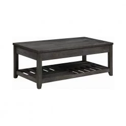 47.25 in. Grey Rectangle Wood Coffee Table with Lift Top and Bottom Shelf by Coaster Home Furnishings