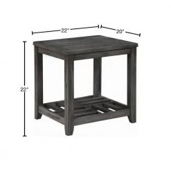 22 in. Grey Rectangle Wood End Table with Single Shelf by Coaster Home Furnishings -Coaster Home Furnishings Shop grey coaster home furnishings end side tables 722287 40 1000