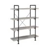 Delray 55.75 in. Grey Driftwood and Black 4-Shelf Etagere Bookcase by Coaster Home Furnishings -Coaster Home Furnishings Shop grey driftwood and black coaster home furnishings bookcases bookshelves 804406 64 1000