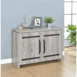 Grey Driftwood Accent Cabinet with 2-Doors by Coaster Home Furnishings -Coaster Home Furnishings Shop grey driftwood coaster home furnishings accent cabinets 950785 31 1000