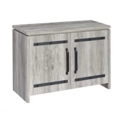 Grey Driftwood Accent Cabinet with 2-Doors by Coaster Home Furnishings