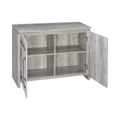 Grey Driftwood Accent Cabinet with 2-Doors by Coaster Home Furnishings -Coaster Home Furnishings Shop grey driftwood coaster home furnishings accent cabinets 950785 77 1000