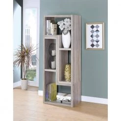 22 in. Grey Driftwood 5-Shelf Convertible TV Console and Bookcase by Coaster Home Furnishings 15 22 in. Grey Driftwood 5-Shelf Convertible TV Console and Bookcase by Coaster Home Furnishings -Coaster Home Furnishings Shop grey driftwood coaster home furnishings bookcases bookshelves 802330 31 1000