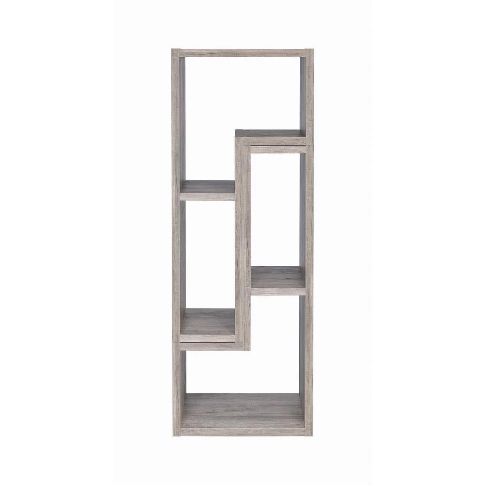 22 in. Grey Driftwood 5-Shelf Convertible TV Console and Bookcase by Coaster Home Furnishings 6 22 in. Grey Driftwood 5-Shelf Convertible TV Console and Bookcase by Coaster Home Furnishings - Image 4