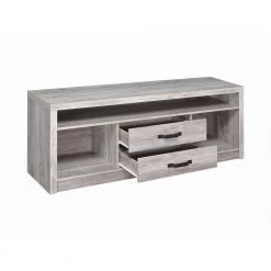 59 in. Grey Driftwood TV Stand with 2 Drawer Fits TVs Up to 59 in. with Cable Management by Coaster Home Furnishings -Coaster Home Furnishings Shop grey driftwood coaster home furnishings tv stands 701024 4f 1000