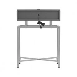 18 in. Grey High Gloss and Chrome Rectangle Wood Accent Table with Drawer by Coaster Home Furnishings -Coaster Home Furnishings Shop grey high gloss and chrome coaster home furnishings end side tables 930247 1f 1000