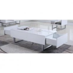 48.5 in. High Glossy White Rectangle Wood Coffee Table with 2-Drawers by Coaster Home Furnishings -Coaster Home Furnishings Shop high glossy white coaster home furnishings coffee tables 705698 31 1000
