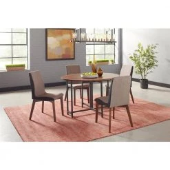 Redbridge Dining Grey and Natural Walnut Side Chairs with Curved Back (Set of 2) by Coaster Home Furnishings -Coaster Home Furnishings Shop light and dark grey natural walnut coaster home furnishings dining chairs 106592 c3 1000