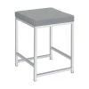 14.75 in. W x 14.75 in. D Light Grey and Chrome Backless Metal Frame Vanity Stool with Leatherette Seat by Coaster Home Furnishings -Coaster Home Furnishings Shop light grey coaster home furnishings makeup vanities 935933 64 1000