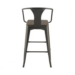 41.5 in. H Matte Black Open Back Metal Frame Bar Stool with Wood Seat (Set of 2) by Coaster Home Furnishings 13 41.5 in. H Matte Black Open Back Metal Frame Bar Stool with Wood Seat (Set of 2) by Coaster Home Furnishings -Coaster Home Furnishings Shop matte black and dark elm coaster home furnishings bar stools 100737 1f 1000