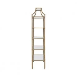 70 in. Matte Gold Metal 5-Shelf Bookcase by Coaster Home Furnishings -Coaster Home Furnishings Shop matte gold coaster home furnishings bookcases bookshelves 804393 4f 1000