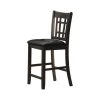 Lavon 41.25 in. Grey and Black Latice Back Wood Frame Counter Height Stool with Leatherette Seat (Set of 2) by Coaster Home Furnishings -Coaster Home Furnishings Shop medium grey and black coaster home furnishings bar stools 108219 64 1000