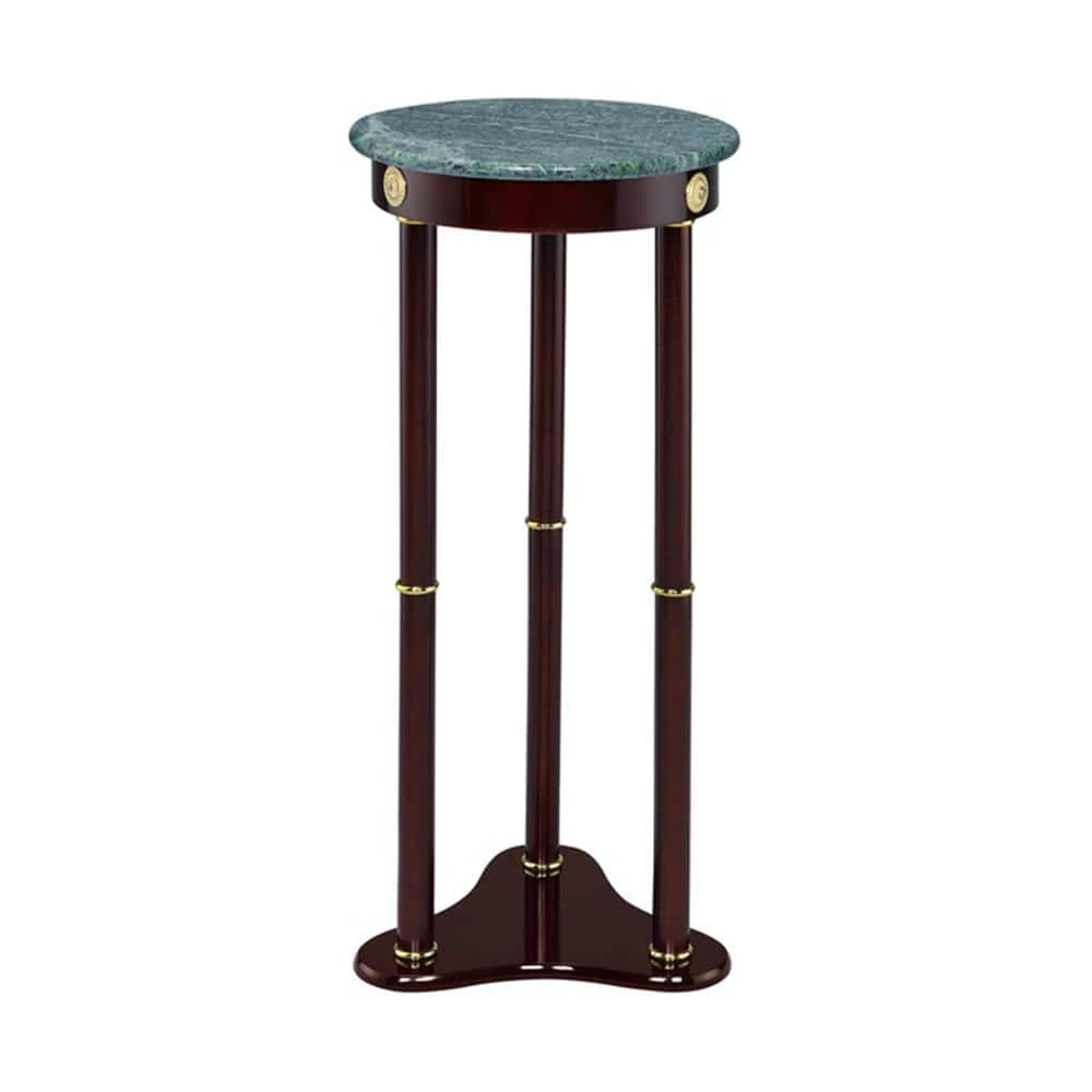 12 in. Merlot Round Marble Accent Table by Coaster Home Furnishings 4 12 in. Merlot Round Marble Accent Table by Coaster Home Furnishings - Image 2