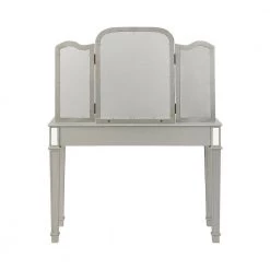 2-Piece Metallic Platinum and White Vanity Set by Coaster Home Furnishings -Coaster Home Furnishings Shop metallic platinum and white coaster home furnishings makeup vanities 930131 1f 1000
