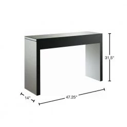 Layton 47.25 in. Silver Rectangle Mirror Top Sofa Table by Coaster Home Furnishings -Coaster Home Furnishings Shop mirror and silver coaster home furnishings console tables 722499 40 1000