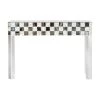 46.25in Silver Rectangle Mirror Console Table with Checker Pattern by Coaster Home Furnishings -Coaster Home Furnishings Shop mirror and silver coaster home furnishings console tables 952859 64 1000