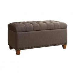 Brown Tufted Storage Bench Mocha by Coaster Home Furnishings