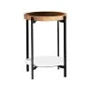 15.5 in. Natural and Black Round Wood Accent Table with Marble Shelf by Coaster Home Furnishings -Coaster Home Furnishings Shop natural black and white coaster home furnishings end side tables 931218 64 1000