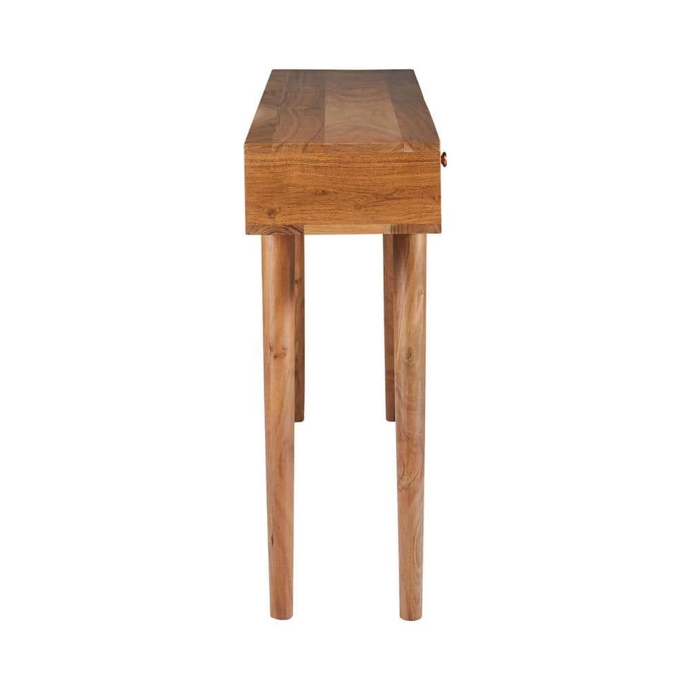 47in Natural Brown Rectangle Wood Console Table with 2 Drawers by Coaster Home Furnishings 4 47in Natural Brown Rectangle Wood Console Table with 2 Drawers by Coaster Home Furnishings - Image 2