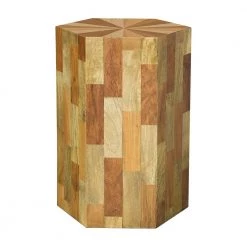 15.75 in. Natural Hexagon Wood Accent Table by Coaster Home Furnishings