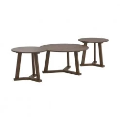3-Piece Natural Walnut Round Wood Coffee Table Set by Coaster Home Furnishings 15 3-Piece Natural Walnut Round Wood Coffee Table Set by Coaster Home Furnishings -Coaster Home Furnishings Shop natural walnut coaster home furnishings coffee tables 722720 1f 1000