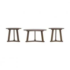 3-Piece Natural Walnut Round Wood Coffee Table Set by Coaster Home Furnishings 13 3-Piece Natural Walnut Round Wood Coffee Table Set by Coaster Home Furnishings -Coaster Home Furnishings Shop natural walnut coaster home furnishings coffee tables 722720 c3 1000