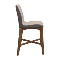39 in. Natural Walnut and Light Grey Solid Back Wood Frame Counter Height Stool (Set of 2) by Coaster Home Furnishings -Coaster Home Furnishings Shop natural walnut grey coaster home furnishings dining chairs 106599 1f 1000