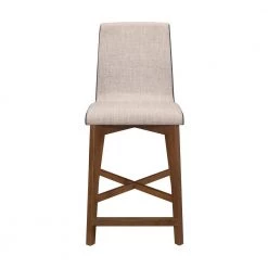 39 in. Natural Walnut and Light Grey Solid Back Wood Frame Counter Height Stool (Set of 2) by Coaster Home Furnishings -Coaster Home Furnishings Shop natural walnut grey coaster home furnishings dining chairs 106599 c3 1000