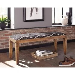 Serene Natural and Navy Bench 18 in. x 46 in. x 16 in. by Coaster Home Furnishings 7 Serene Natural and Navy Bench 18 in. x 46 in. x 16 in. by Coaster Home Furnishings -Coaster Home Furnishings Shop navy and white coaster home furnishings bedroom benches 910177 31 1000