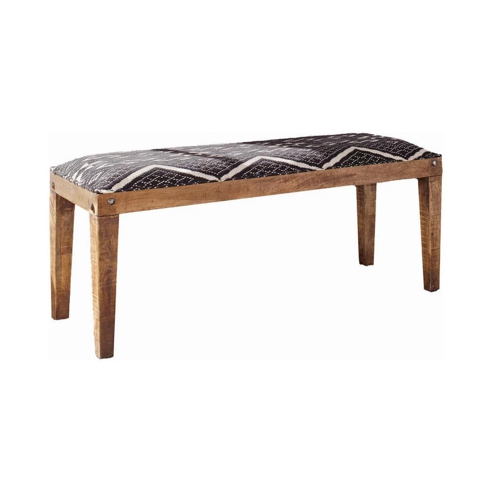 Serene Natural and Navy Bench 18 in. x 46 in. x 16 in. by Coaster Home Furnishings 3 Serene Natural and Navy Bench 18 in. x 46 in. x 16 in. by Coaster Home Furnishings