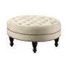 Oatmeal and Dark Brown Tufted Upholstered Ottoman by Coaster Home Furnishings 1 Oatmeal and Dark Brown Tufted Upholstered Ottoman by Coaster Home Furnishings -Coaster Home Furnishings Shop oatmeal and dark brown coaster home furnishings ottomans 500018 64 1000
