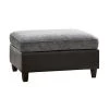 Vinny Pewter and Black Upholstered Ottoman by Coaster Home Furnishings -Coaster Home Furnishings Shop pewter and black coaster home furnishings ottomans 552044 64 1000
