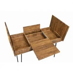 Sheeran 47.25 in. Rectangular Rustic Amber and Black Writing Desk with Power Outlet by Coaster Home Furnishings 13 Sheeran 47.25 in. Rectangular Rustic Amber and Black Writing Desk with Power Outlet by Coaster Home Furnishings -Coaster Home Furnishings Shop rustic amber and black coaster home furnishings writing desks 802011 77 1000