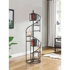 68.75in Rustic Brown and Black 8-Shelf Staircase Bookcase by Coaster Home Furnishings 11 68.75in Rustic Brown and Black 8-Shelf Staircase Bookcase by Coaster Home Furnishings -Coaster Home Furnishings Shop rustic brown and black coaster home furnishings bookcases bookshelves 805675 31 1000