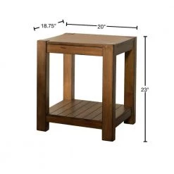 20 in. Rustic Brown Rectangle Wood End Table with Lower Shelf by Coaster Home Furnishings -Coaster Home Furnishings Shop rustic brown coaster home furnishings end side tables 724337 40 1000