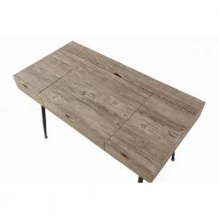 Raine 47.25 in. Rectangular Rustic Driftwood and Dark Bronze 1-Drawer Writing Desk by Coaster Home Furnishings 14 Raine 47.25 in. Rectangular Rustic Driftwood and Dark Bronze 1-Drawer Writing Desk by Coaster Home Furnishings -Coaster Home Furnishings Shop rustic driftwood and dark bronze coaster home furnishings writing desks 801935 1f 1000