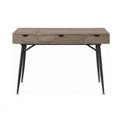 Raine 47.25 in. Rectangular Rustic Driftwood and Dark Bronze 1-Drawer Writing Desk by Coaster Home Furnishings 12 Raine 47.25 in. Rectangular Rustic Driftwood and Dark Bronze 1-Drawer Writing Desk by Coaster Home Furnishings -Coaster Home Furnishings Shop rustic driftwood and dark bronze coaster home furnishings writing desks 801935 c3 1000
