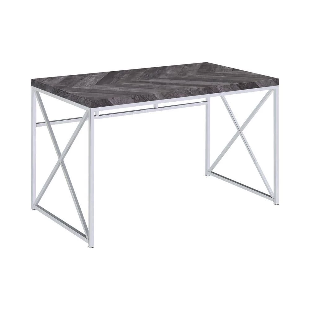 Grimma 47.25 in. Rectangular Rustic Grey Herringbone Writing Desk by Coaster Home Furnishings 3 Grimma 47.25 in. Rectangular Rustic Grey Herringbone Writing Desk by Coaster Home Furnishings