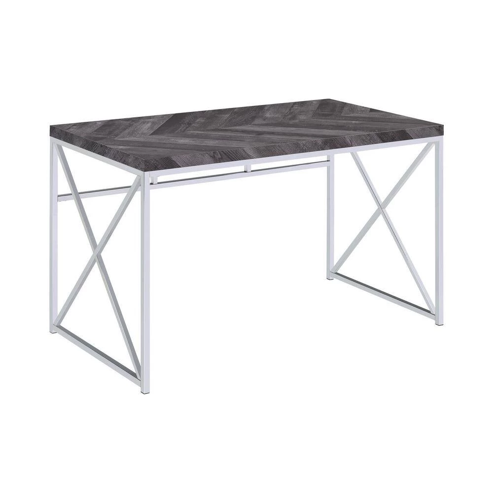 Grimma 47.25 in. Rectangular Rustic Grey Herringbone Writing Desk by Coaster Home Furnishings 5 Grimma 47.25 in. Rectangular Rustic Grey Herringbone Writing Desk by Coaster Home Furnishings - Image 3