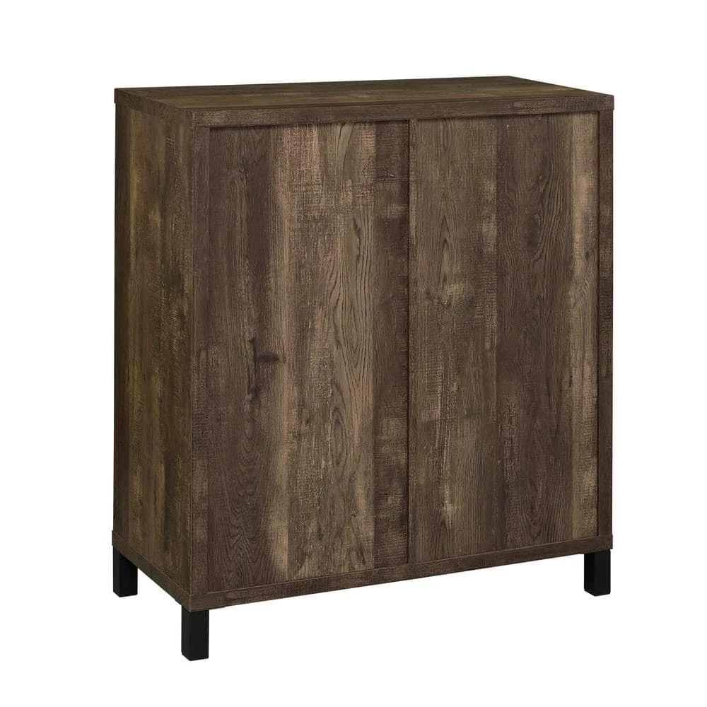 Rustic Oak Bar Cabinet with Sliding Door by Coaster Home Furnishings 10 Rustic Oak Bar Cabinet with Sliding Door by Coaster Home Furnishings - Image 8