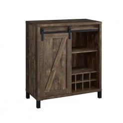 Rustic Oak Bar Cabinet with Sliding Door by Coaster Home Furnishings 14 Rustic Oak Bar Cabinet with Sliding Door by Coaster Home Furnishings -Coaster Home Furnishings Shop rustic oak coaster home furnishings bar cabinets 182852 c3 1000