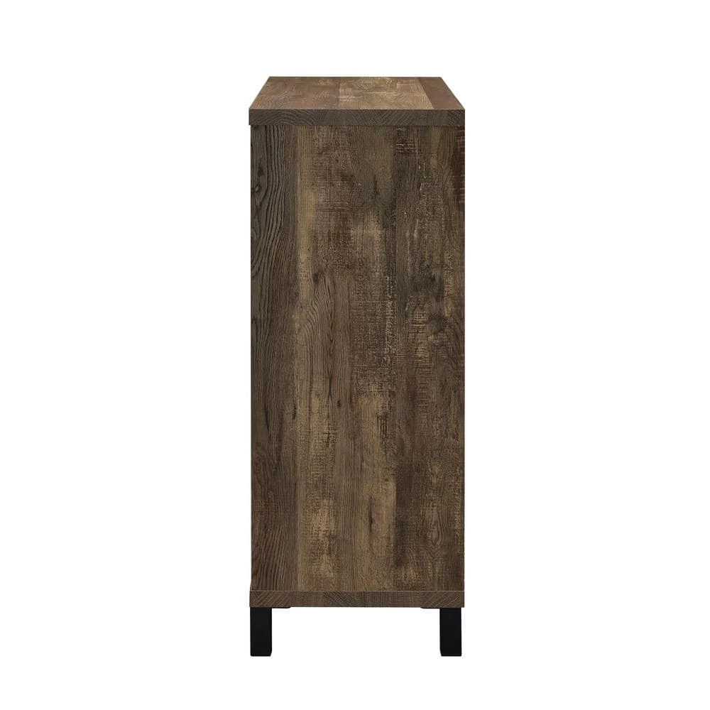 Rustic Oak Bar Cabinet with Sliding Door by Coaster Home Furnishings 4 Rustic Oak Bar Cabinet with Sliding Door by Coaster Home Furnishings - Image 2