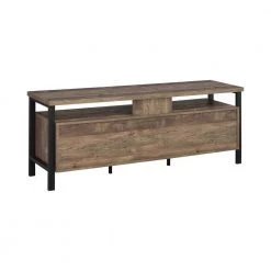 59in. Rustic Oak TV Console with 2 Drawers Fits TV's up to 64in. by Coaster Home Furnishings -Coaster Home Furnishings Shop rustic oak coaster home furnishings tv stands 722562 1f 1000